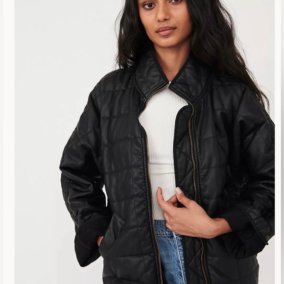 Free People Vegan Leather Jacket - Picture 4 of 6
